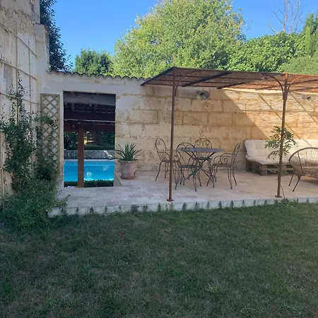 Beautiful Stone House With Pool Salleboeuf